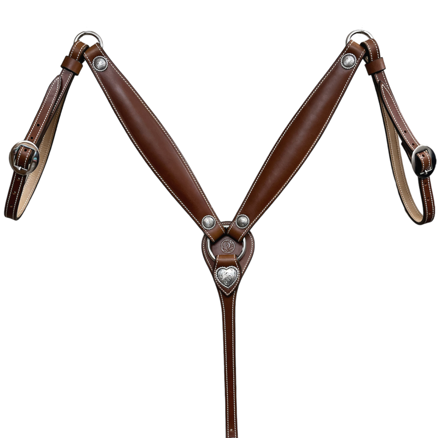 Pettorale western in cuoietto marrone