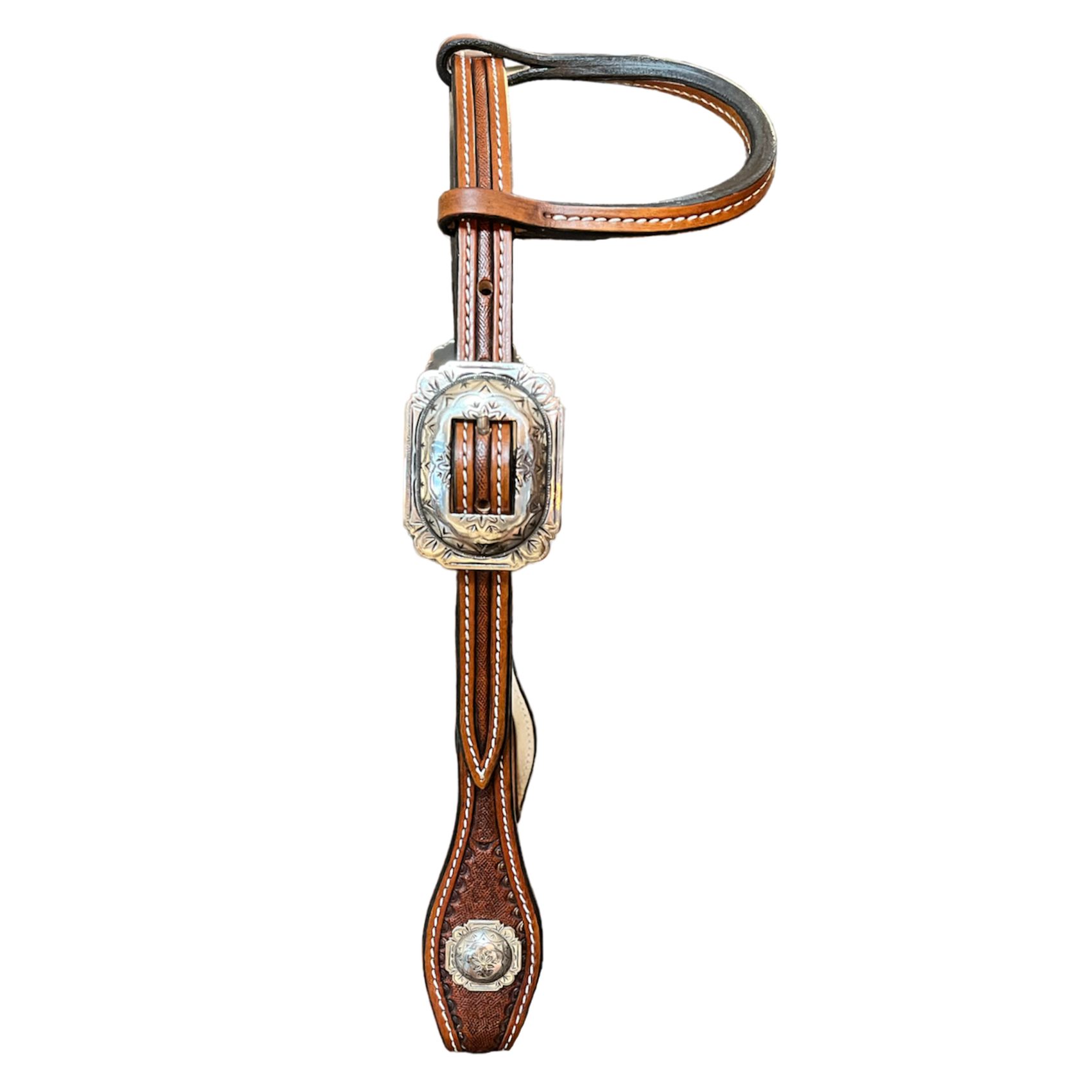 Testiera western in cuoio lavorato