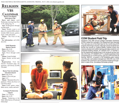 COW Students Gain Lifesaving Skills at Lexington Fire Department Field Trip