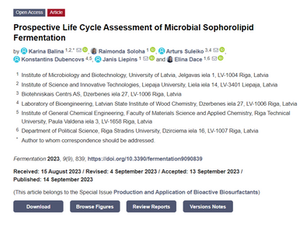 Prospective Life Cycle Assessment of Microbial Sophorolipid Fermentation