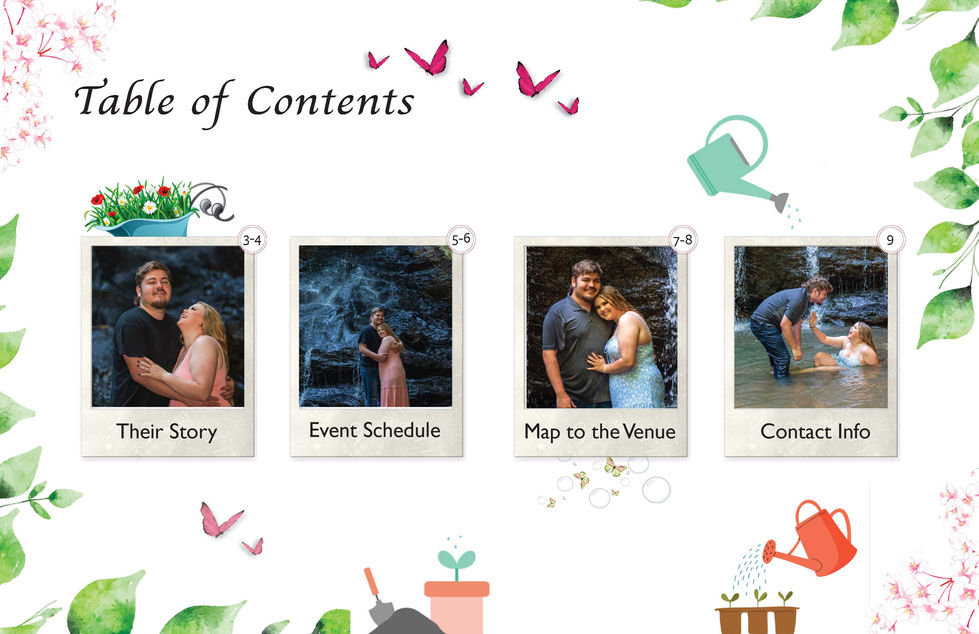 Booklet Table of Contents