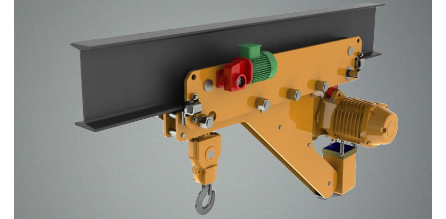 Az yapı yüküyle çalışan hafif yapıdaki monoray kaldırma makinası