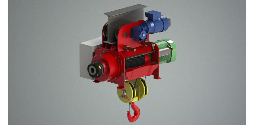 Kompakt monoray vinç dar üretim alanında ağır yük kaldırıyor