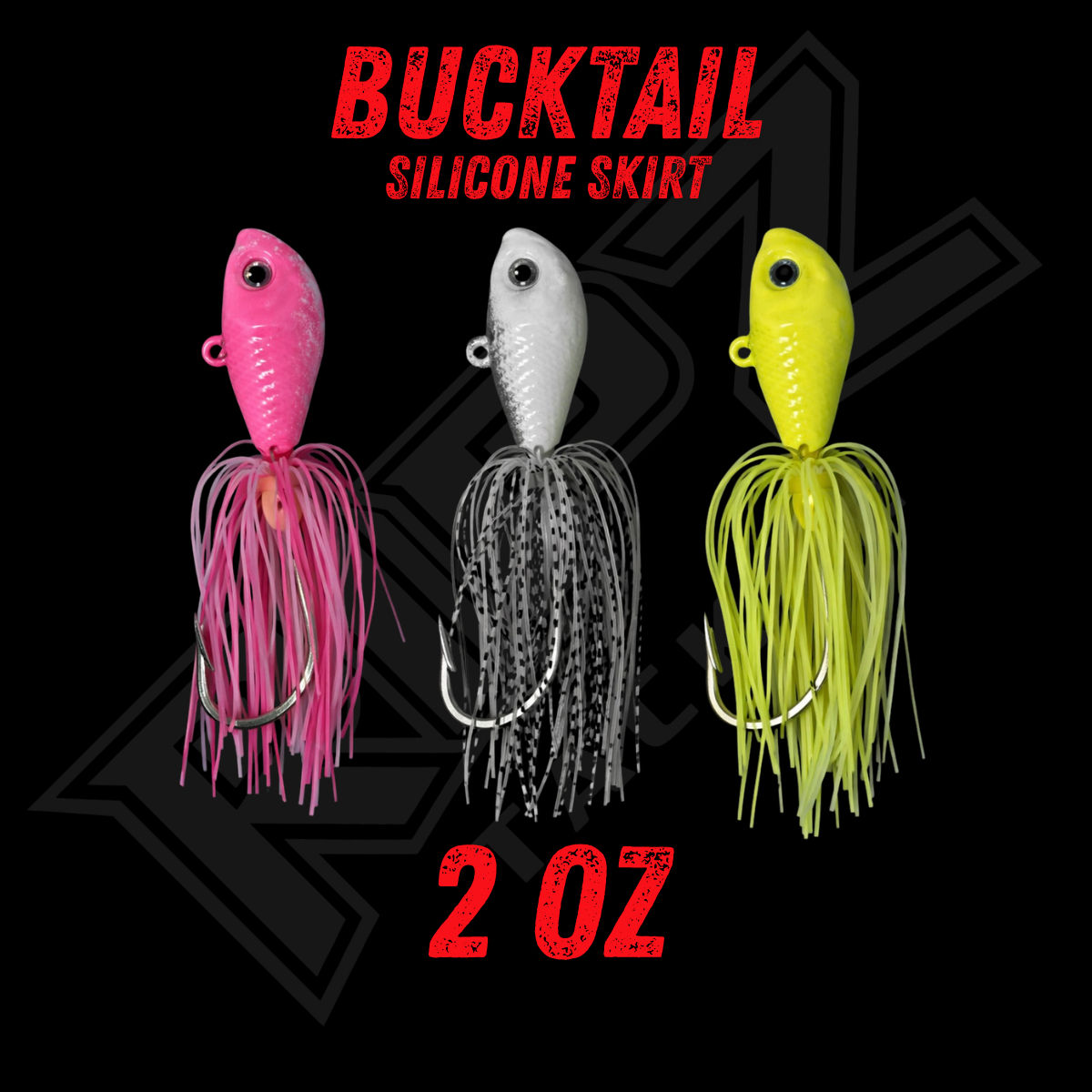 *2 oz Bucktail - Silicone Skirt