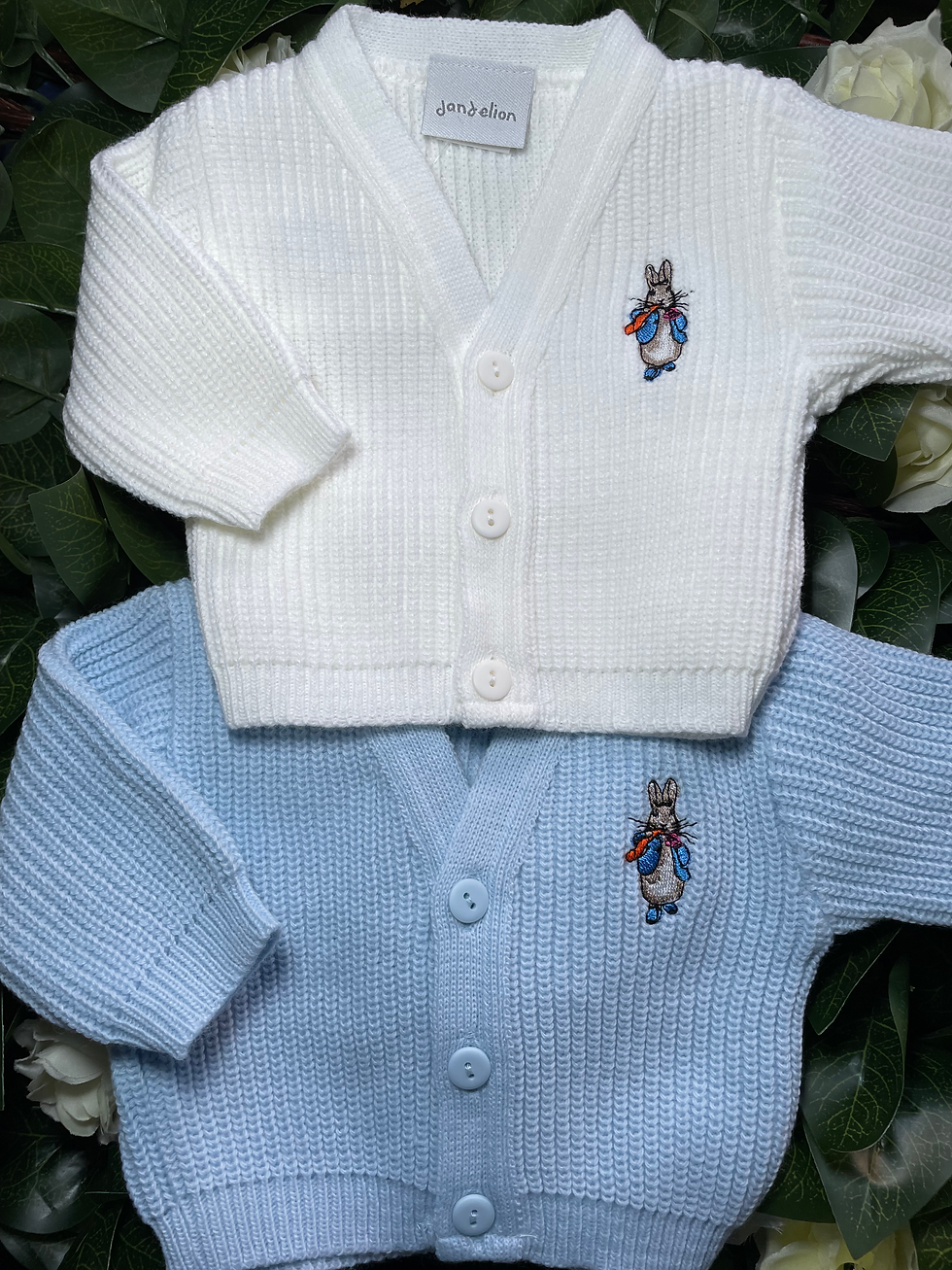 Baby Boy Knitted Peter Rabbit Inspired Cardigans