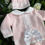 Thumbnail: Spanish baby girl pink knitted hospital outfit set