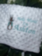 Personalised Peter Rabbit Inspired Baby Announcement Blanket