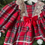 Thumbnail: Baby girl long sleeved tartan Christmas dresses