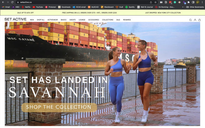 SET In Savannah Landing Page