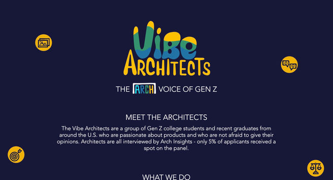 Arch Insights web page for the Vibe Architects