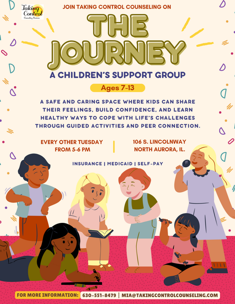 Flyer for The Journey children's support group