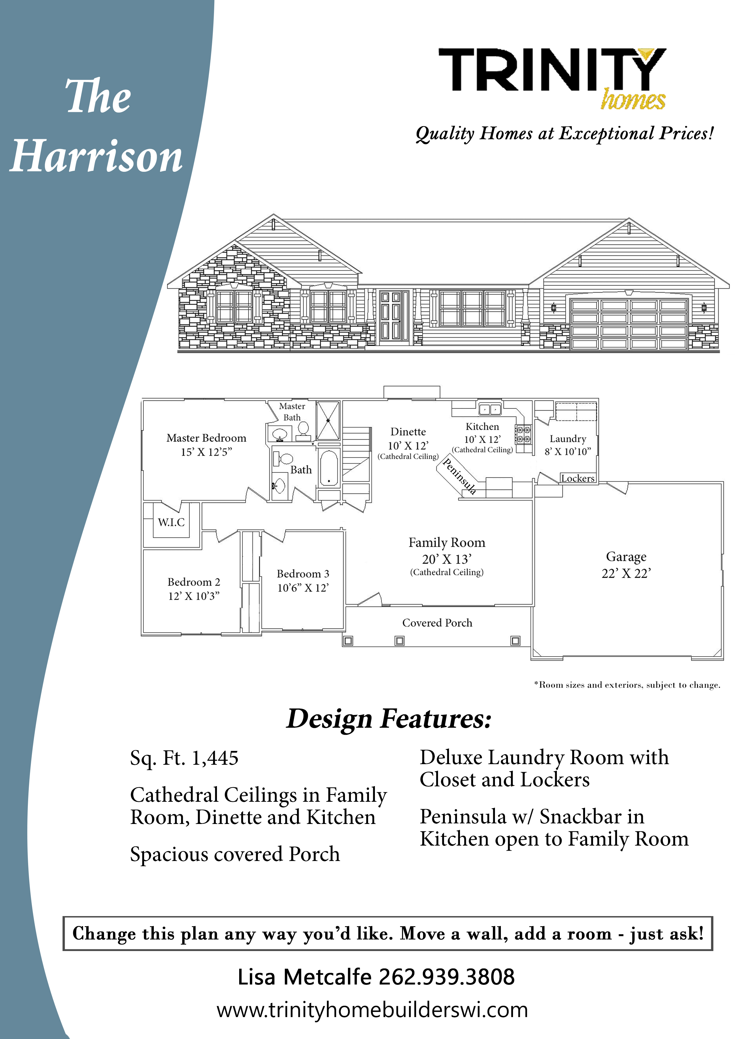 The Harrison Floor Plan Trinity Home Builders