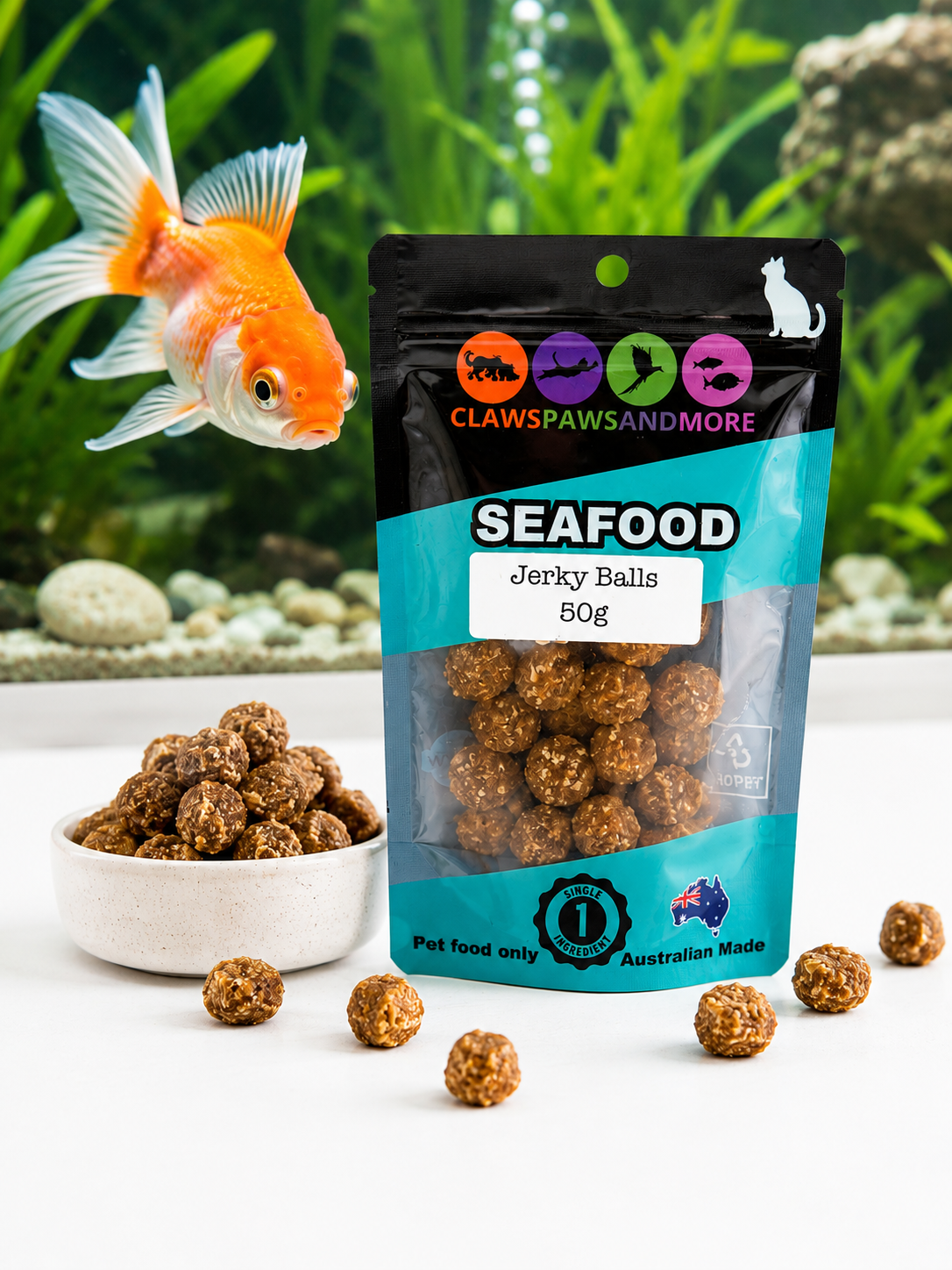 50g Fish Jerky Balls: CATS & DOGS