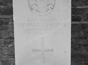 Private Richard Cosgrove, CWGC, Poperinge Old Military Cemetery, Leinster Regiment, First Battle of Ypres, Ypres Salient