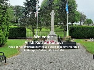 Airth War Memorial, Falkirk, Ypres Salient, In Flanders Fields, 1914 to 1918, 