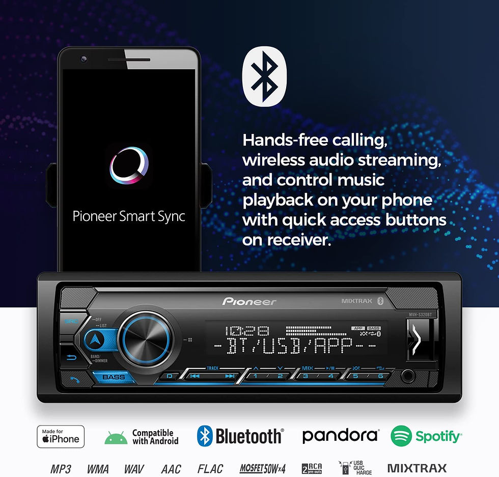 Thumbnail: Pioneer MXT-S3266BT Car Audio Bundle
