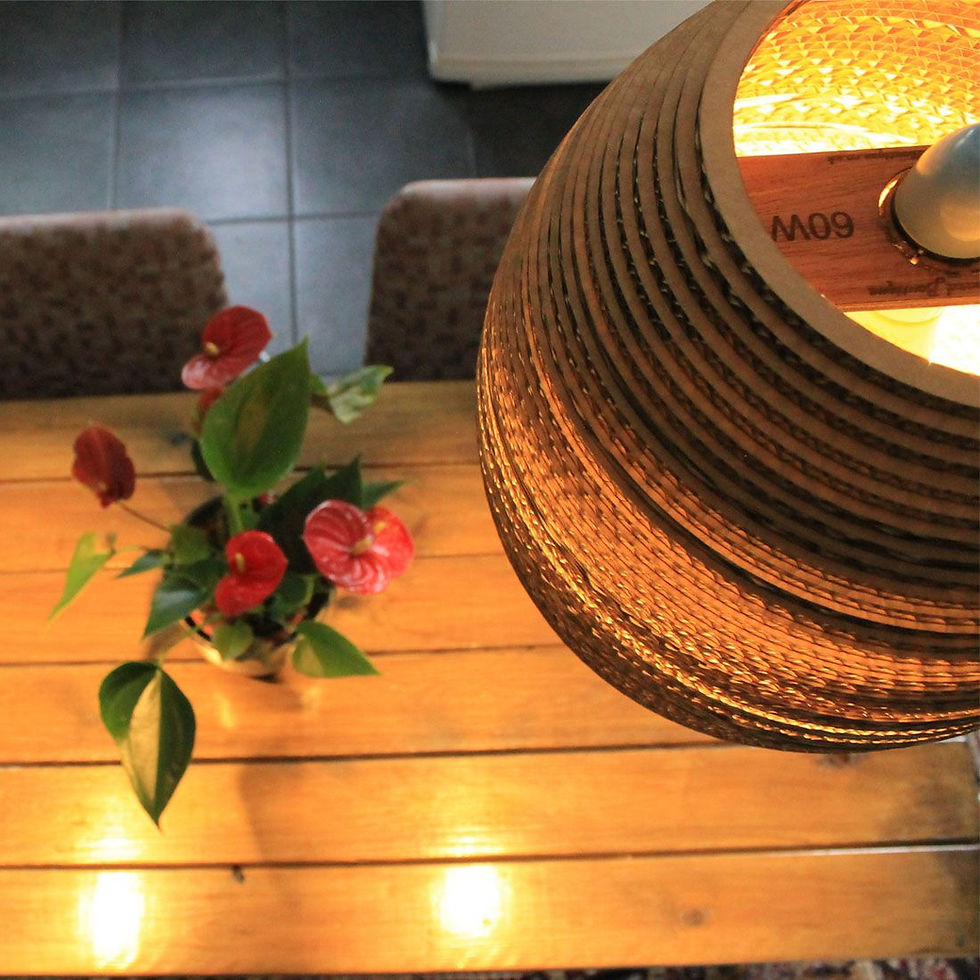 Thumbnail: Lampshade Pendant Beehive 10" Cardboard