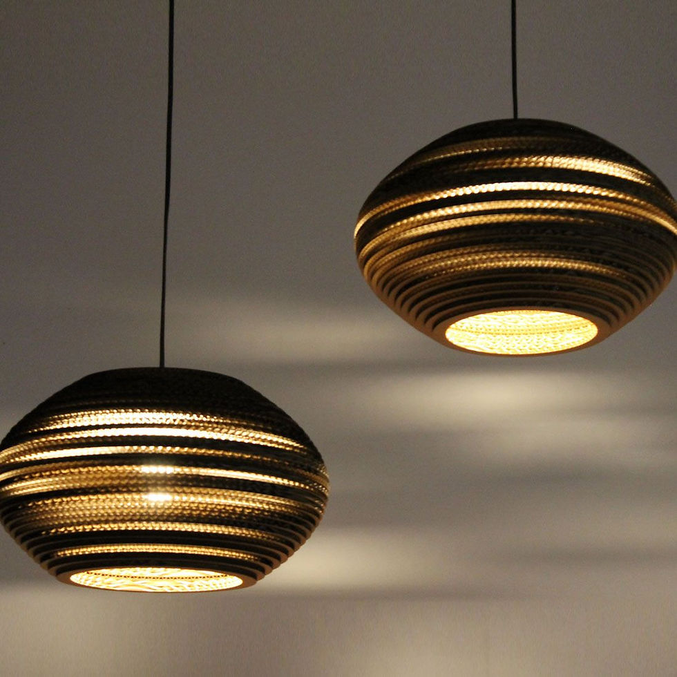 Thumbnail: Lampshade Pendant Spinning Top 14" Cardboard