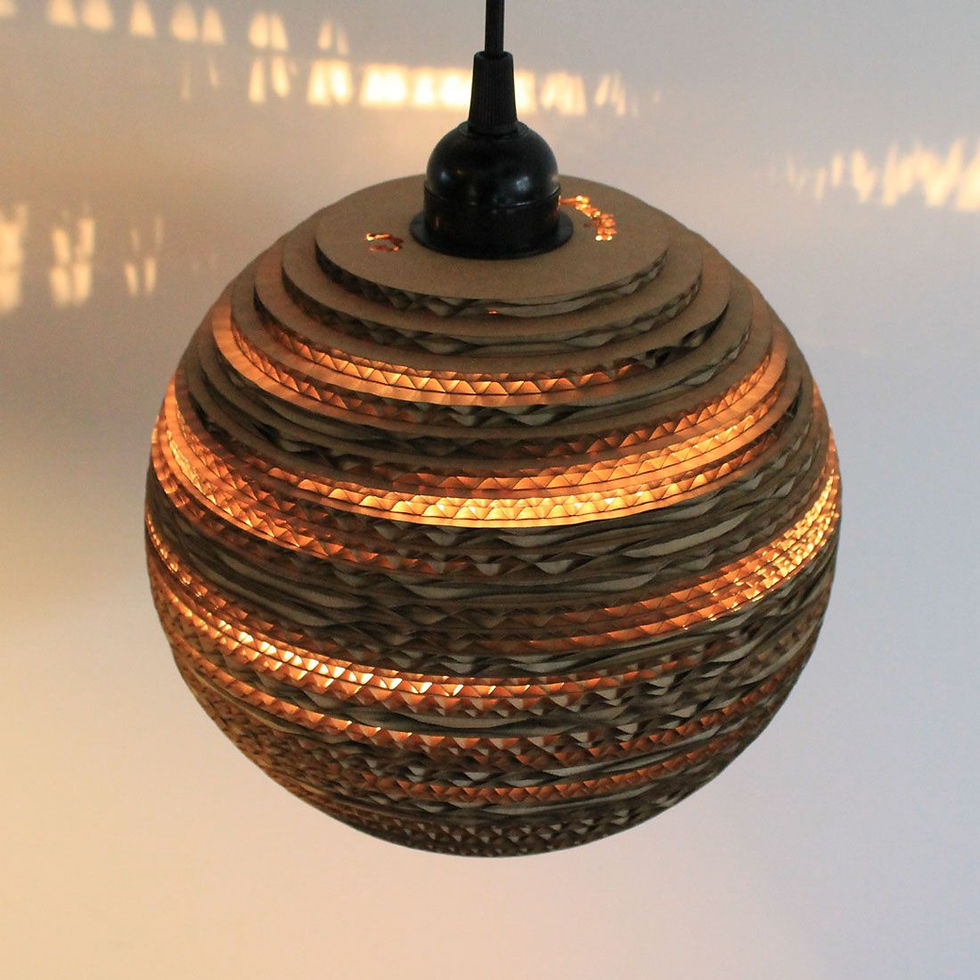 Thumbnail: Lampshade Sphere Pendant 8" Cardboard