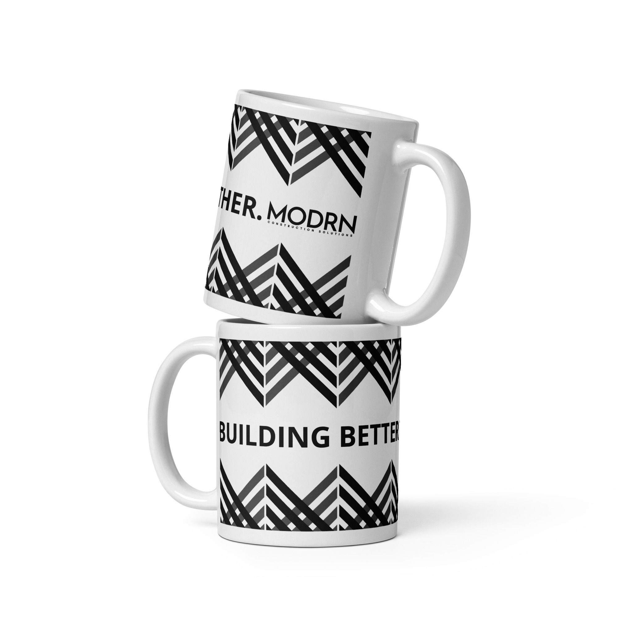 White glossy mug