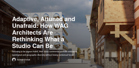 Exploring the Vision of WAG Architects Through Architizer's Inspiring Interview