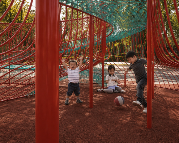 Intelligent Urban Toy children's play area inside installation