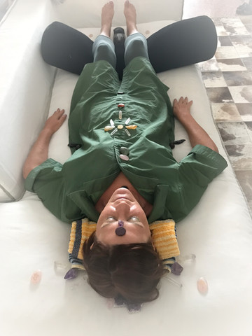 Client receiving Reiki.