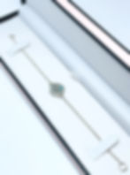 Silver stone bracelet with swiss blue topaz