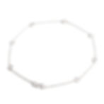Small silver Kiss Hugs scattered necklace