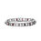 Thumbnail: Sterling silver Kiss Hug bangle set with rubies