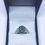 Thumbnail: Silver Polka dot signet ring Emerald set boxed