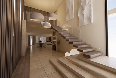 Escalier majestueux dans une villa haut de gamme au Cannet