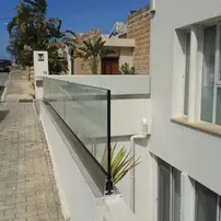 Glass Railing for property near a pedestrian area in Malta