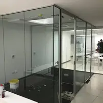 Dark Glass Office Partition