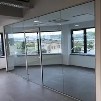 Glass Partition with Glass Door in Malta