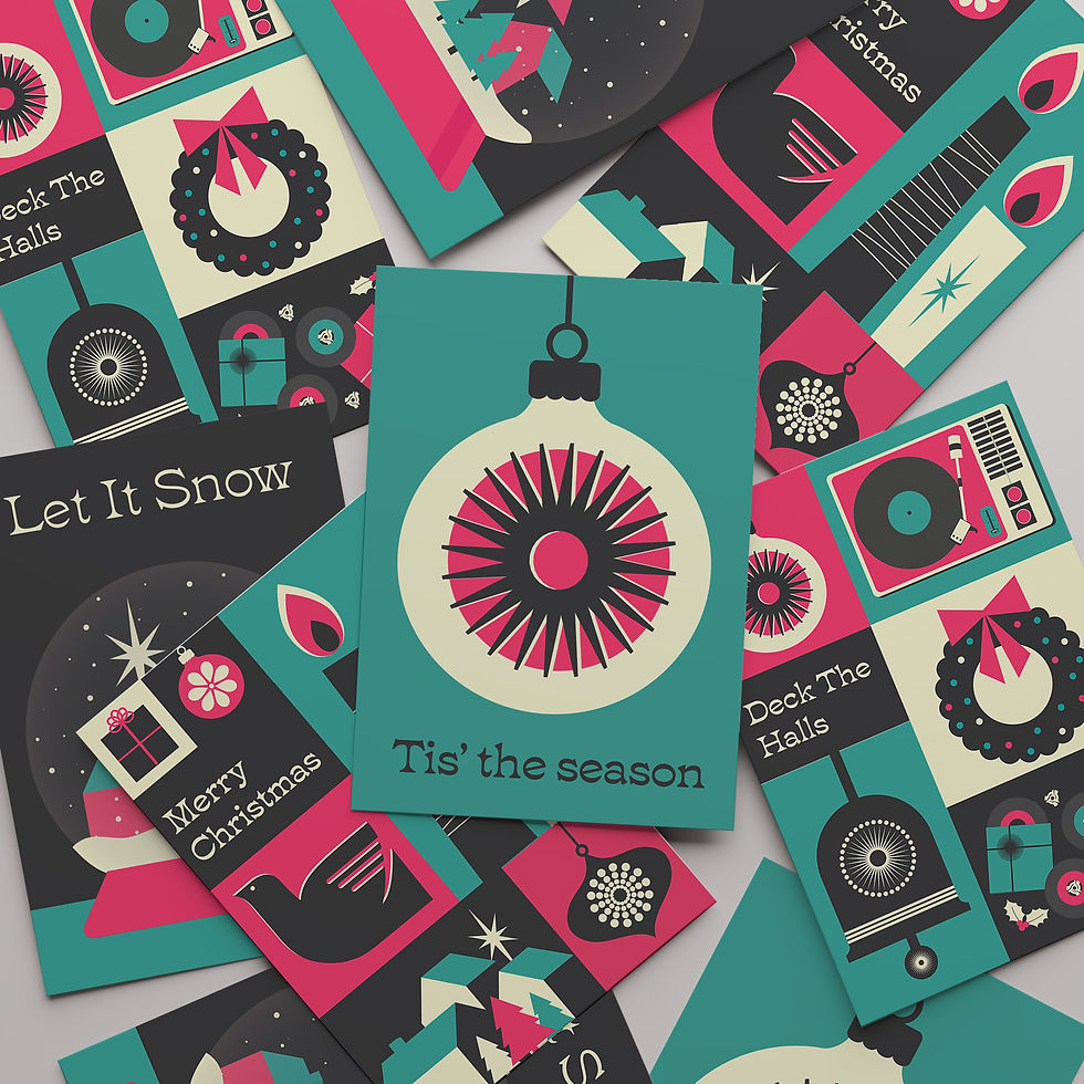 Mix and match Christmas cards