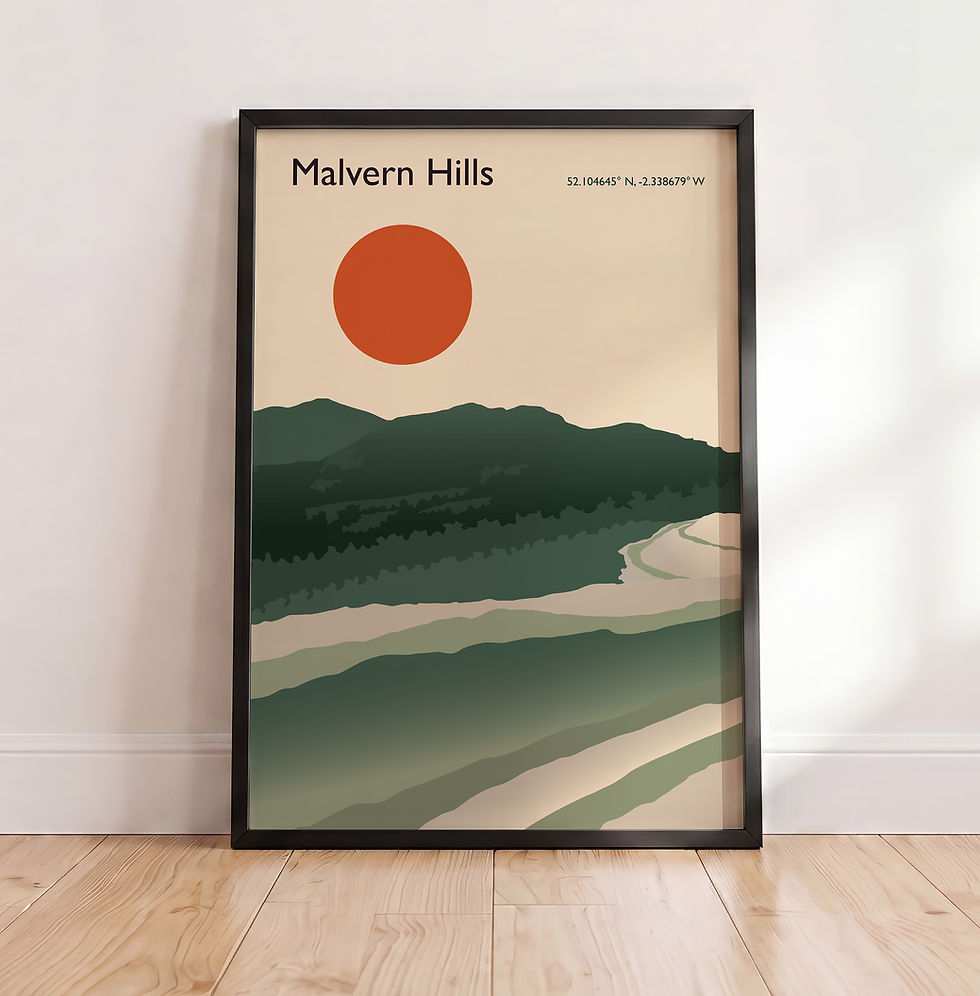 Malvern Hills unframed print