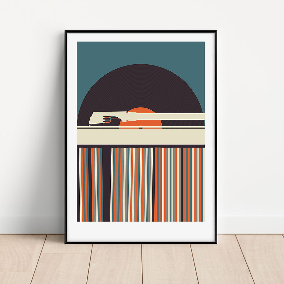 Needle Drop unframed print Orange