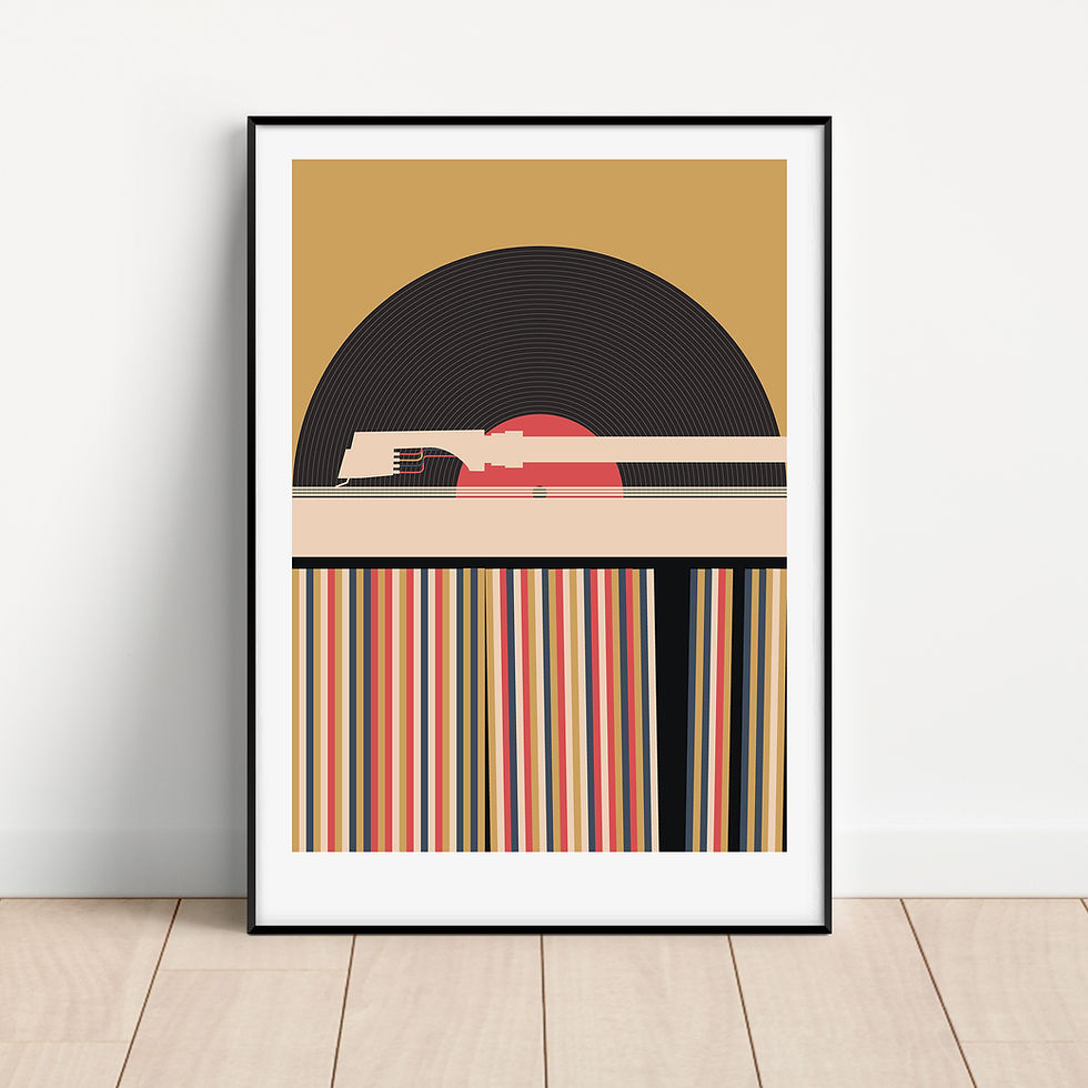 Needle Drop unframed print Yellow