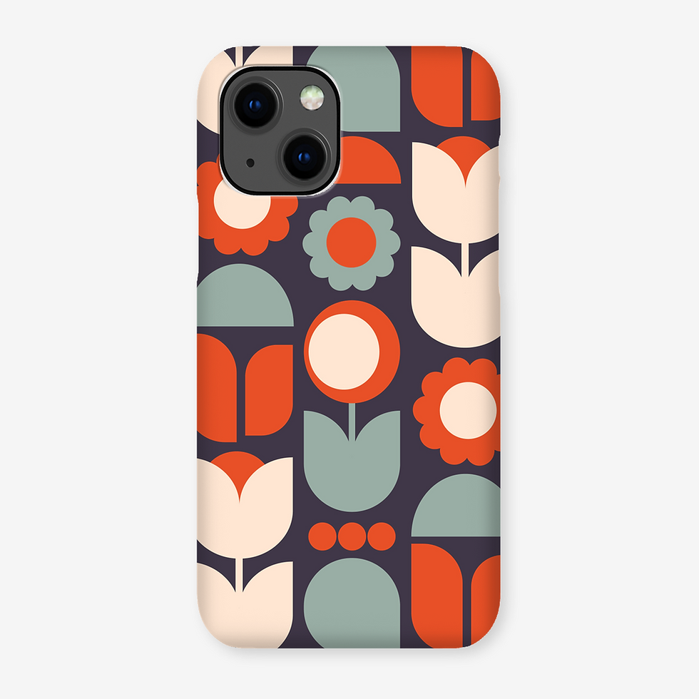 Thumbnail: Phone case with geometric floral pattern