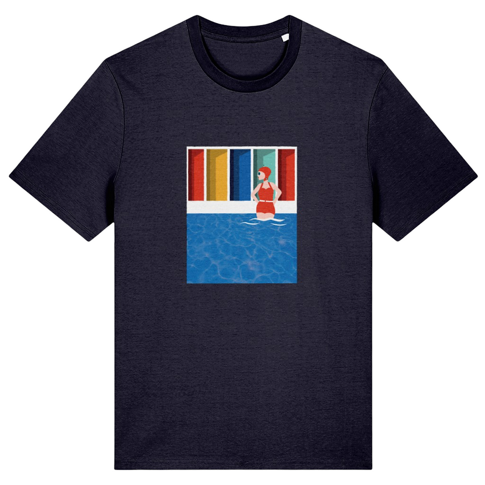 Lido Lady Eco-Friendly Unisex T-Shirt Navy