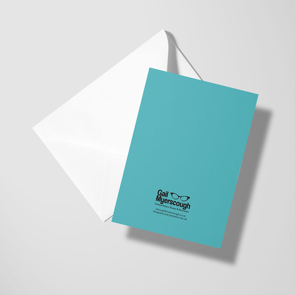 Thumbnail: Back of the Personalised 1980s Cassette card with envelope