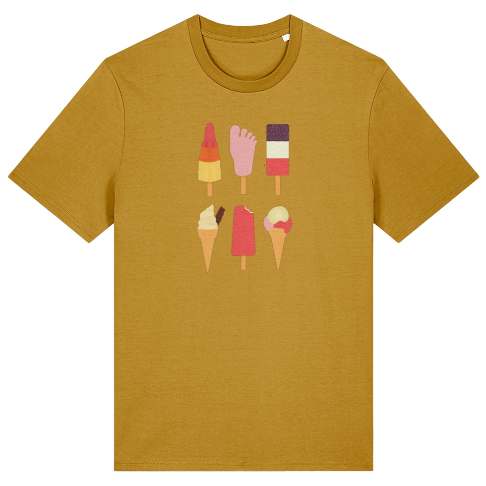 Thumbnail: Ices Eco-Friendly Unisex T-Shirt Ochre