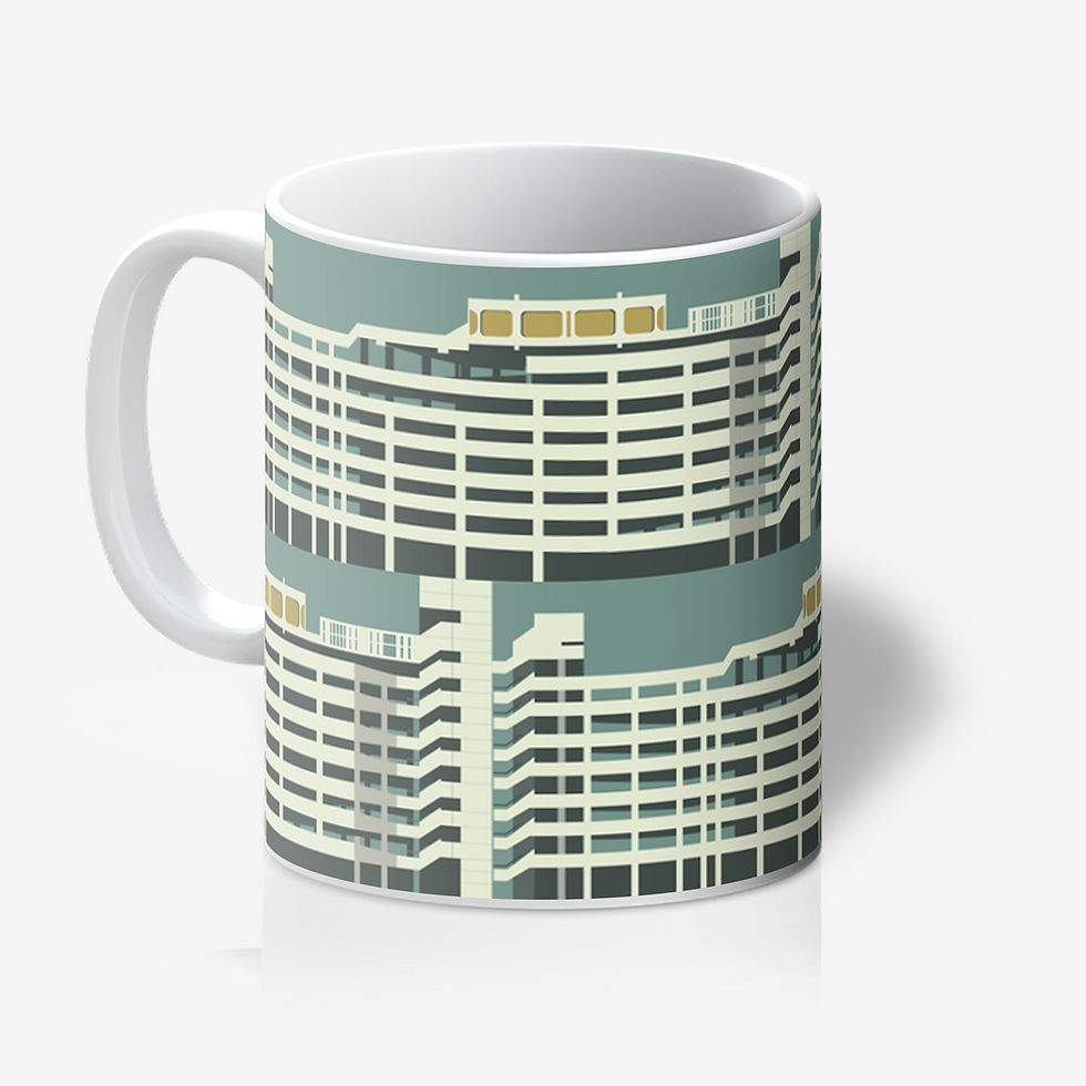 Thumbnail: Trinity mug with modern building illustration