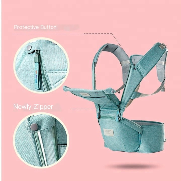 Miniatura: Baby Carrier with Bass Bear Hip Seat for Front Carry