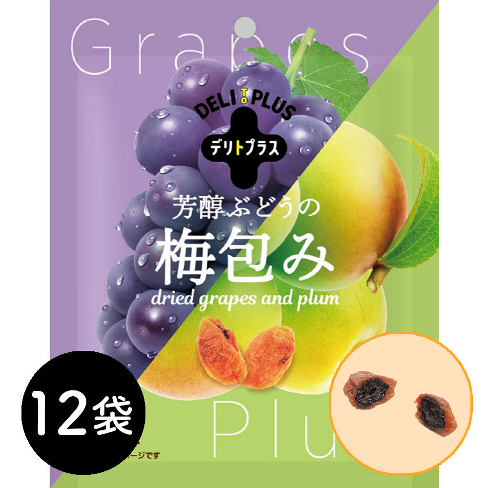 芳醇ぶどうの梅包み(12袋入) 常温 干し梅 おやつ 贈物 自分用 メーカー直送