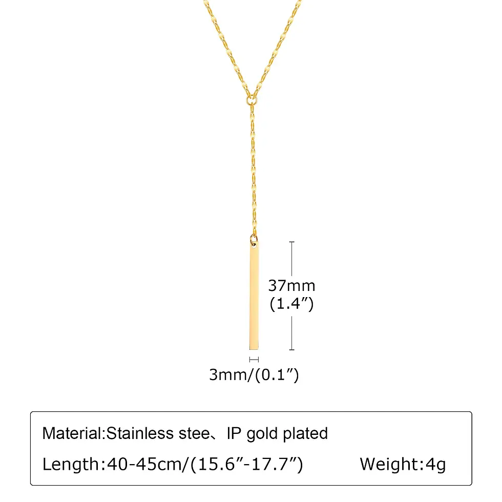 Thumbnail: ✨ GOLD PLATED DOUBLE LAYER LARIAT NECKLACE – LONG CHAIN, FASHION FORWARD! 💫