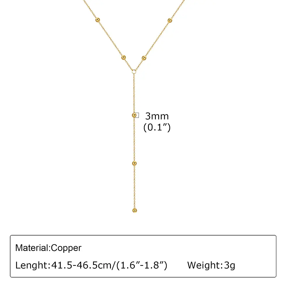 Thumbnail: ✨ GOLD PLATED DOUBLE LAYER LARIAT NECKLACE – LONG CHAIN, FASHION FORWARD! 💫