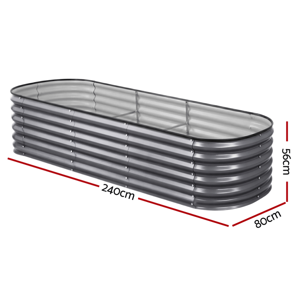 GrowBig Backyard Bundle – 4-Pack Oval Raised Garden Beds (Medium)