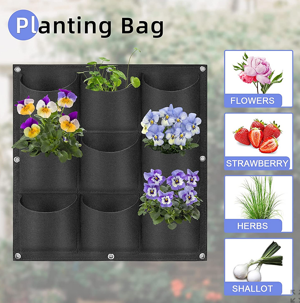 9‑Pocket Vertical Biodegradable Garden Grow Wall
